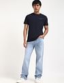 Tommy Hilfiger Light-Wash Straight-Fit Low-Rise Jeans