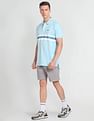 Arrow Sports Horizontal Stripe Cotton Polo Shirt