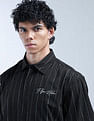 Flying Machine Vertical Striped Oversized Fit Digitopia Shirt
