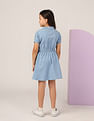 U.S. Polo Assn. Kids Girls Chambray A-Line Dress