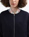Tommy Hilfiger Ribbed Trim Zip Top Jacket
