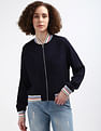 Tommy Hilfiger Ribbed Trim Zip Top Jacket