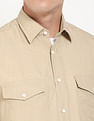 Tommy Hilfiger Solid Regular Fit Plain Woven Shirt