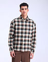 Flying Machine Oversized Twill Plaid Checked Shirt