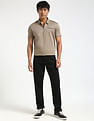 Calvin Klein Regular Half Zip Cotton Polo Shirt