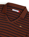 U.S. Polo Assn. Women Horizontal Stripe Ribbed Polo Shirt